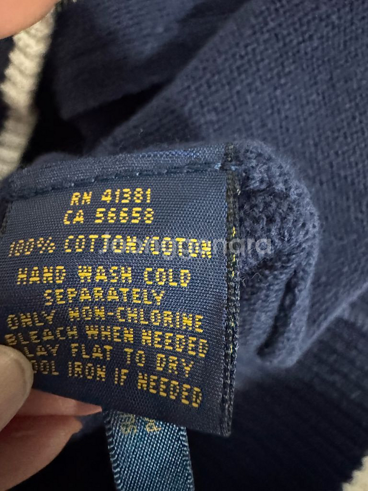 여성 폴로 랄프로렌 골프 귀여운 네이비 니트집업 L--3