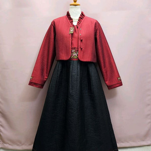 고퀄리티 누비 누빔 생활한복 원피스 자켓 세트 택포