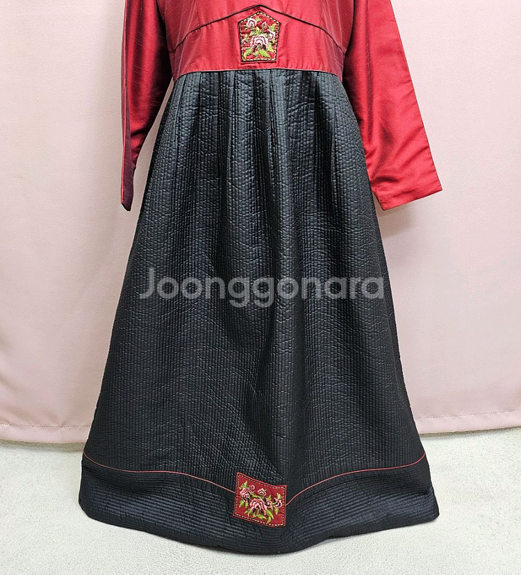 고퀄리티 누비 누빔 생활한복 원피스 자켓 세트 택포--5