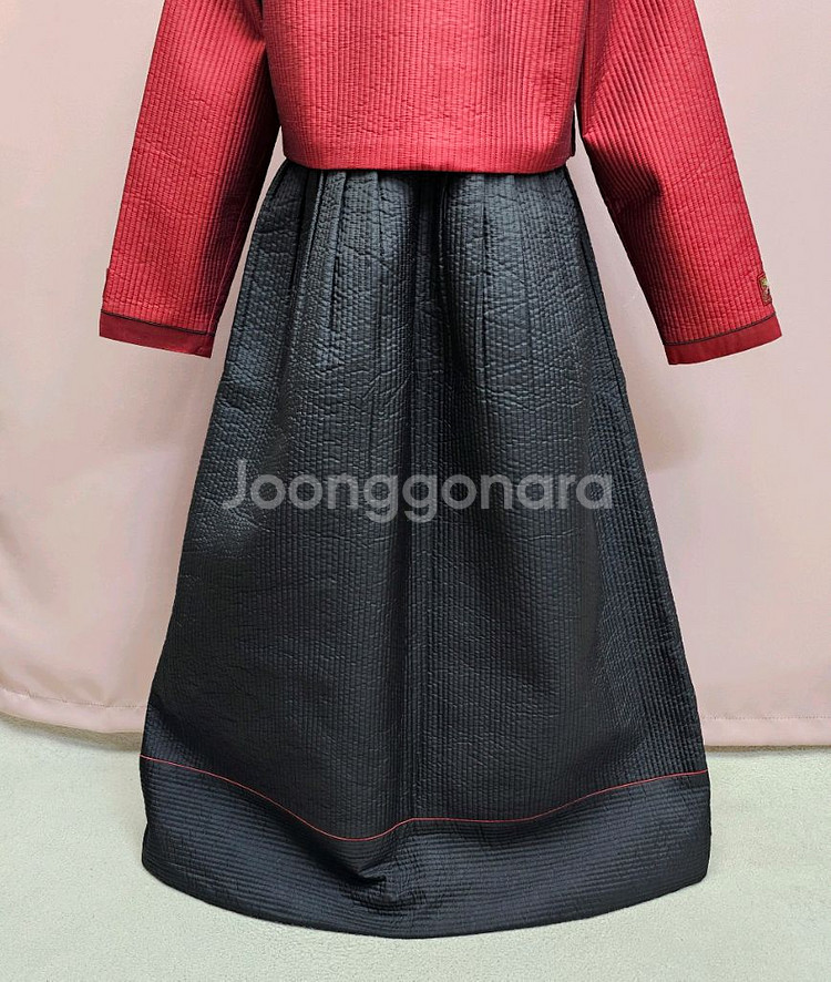 고퀄리티 누비 누빔 생활한복 원피스 자켓 세트 택포--8