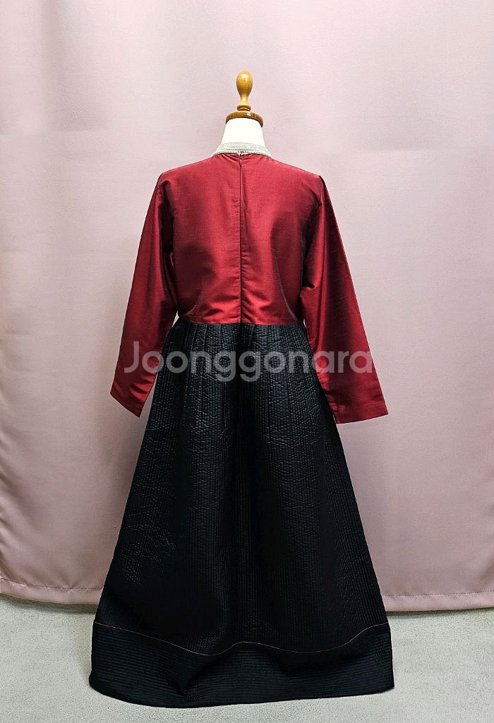 고퀄리티 누비 누빔 생활한복 원피스 자켓 세트 택포--7