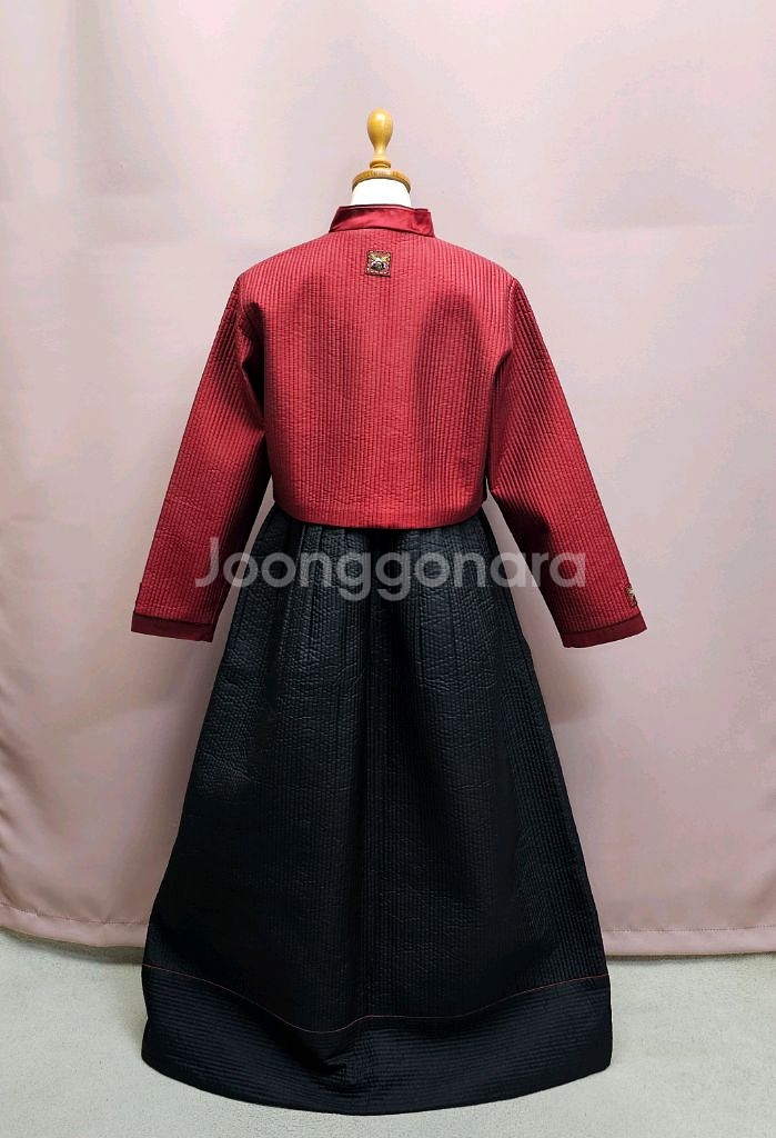 고퀄리티 누비 누빔 생활한복 원피스 자켓 세트 택포--6