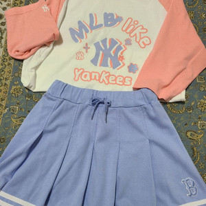 mlb 키즈 엠엘비 티셔츠 치마 세트