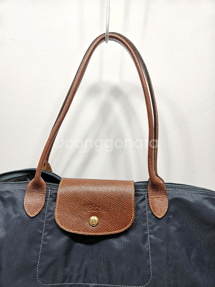 롱샴 르플리아쥬 네이비 토트백--3