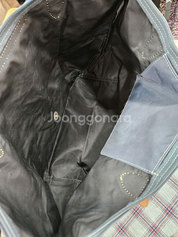 롱샴 르플리아쥬 네이비 토트백--4