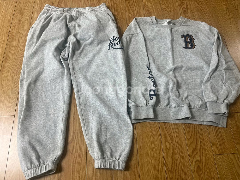 mlb 엠엘비 키즈 기모 상하 세트 맨투맨 바지 165--1