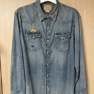 폴로/25ss 임브로이더 데님웨스턴 셔츠/XL