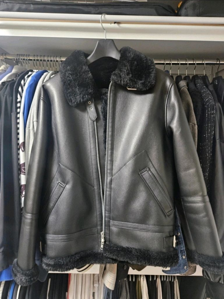 도프제이슨 무스탕 솔리드 무톤 자켓 L 이미지