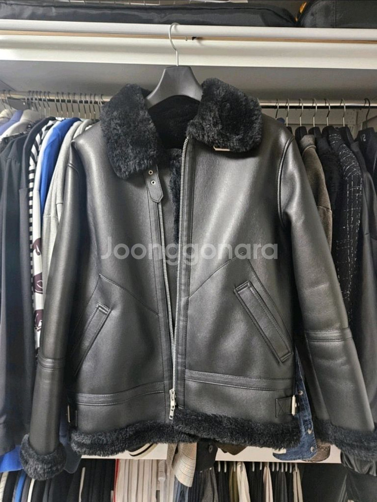 도프제이슨 무스탕 솔리드 무톤 자켓 L--4