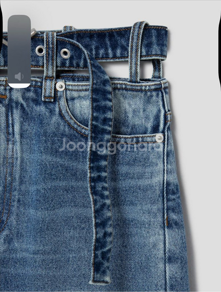 Y/Project Y 벨트 데님 맥시 스커트--8