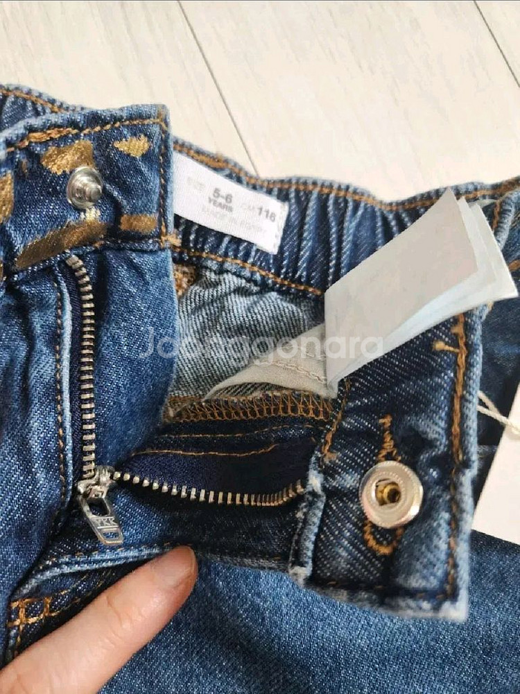 자라키즈 미디데님 스커트 5-6y 새상품--2