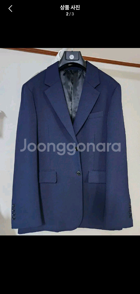 쇼핀 솔리드 싱글 수트셋업 네이비--1