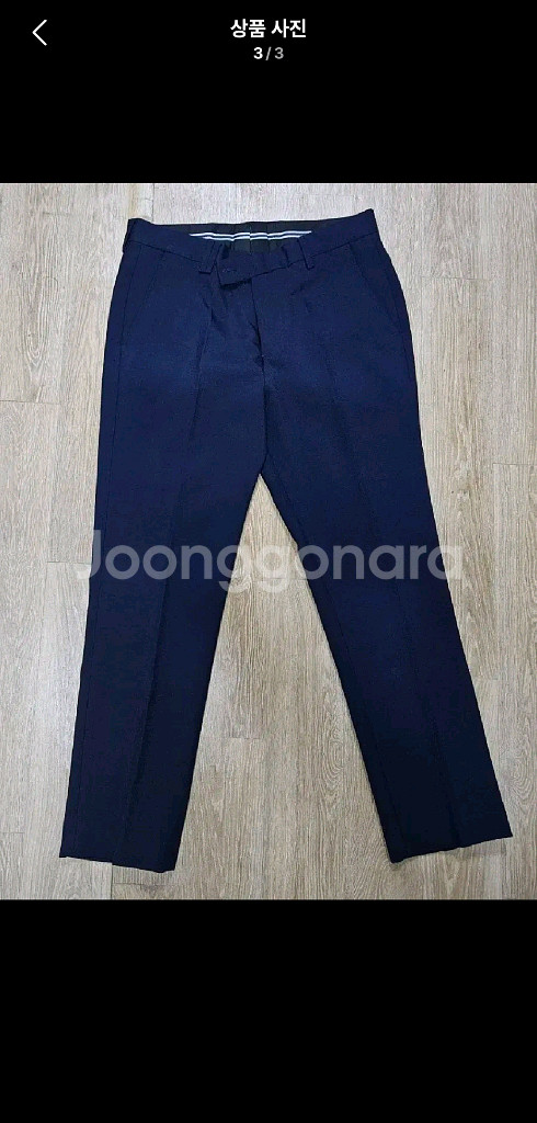 쇼핀 솔리드 싱글 수트셋업 네이비--2