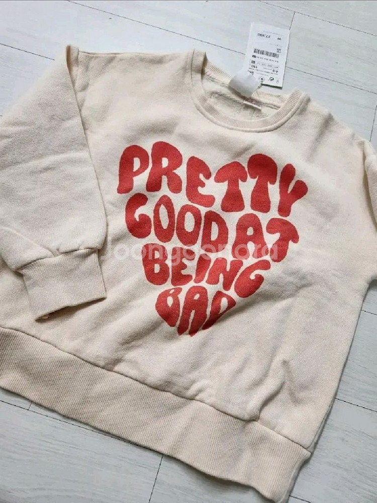 자라키즈 하트 스웨트셔츠 4-5y 새상품--4