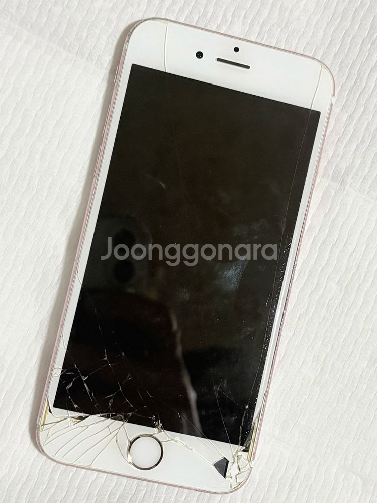 아이폰 6S 로즈골드 액정 파손 64기가--0