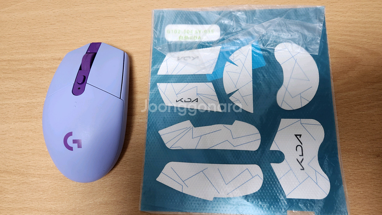 로지텍 G304 라일락+그립테이프--1