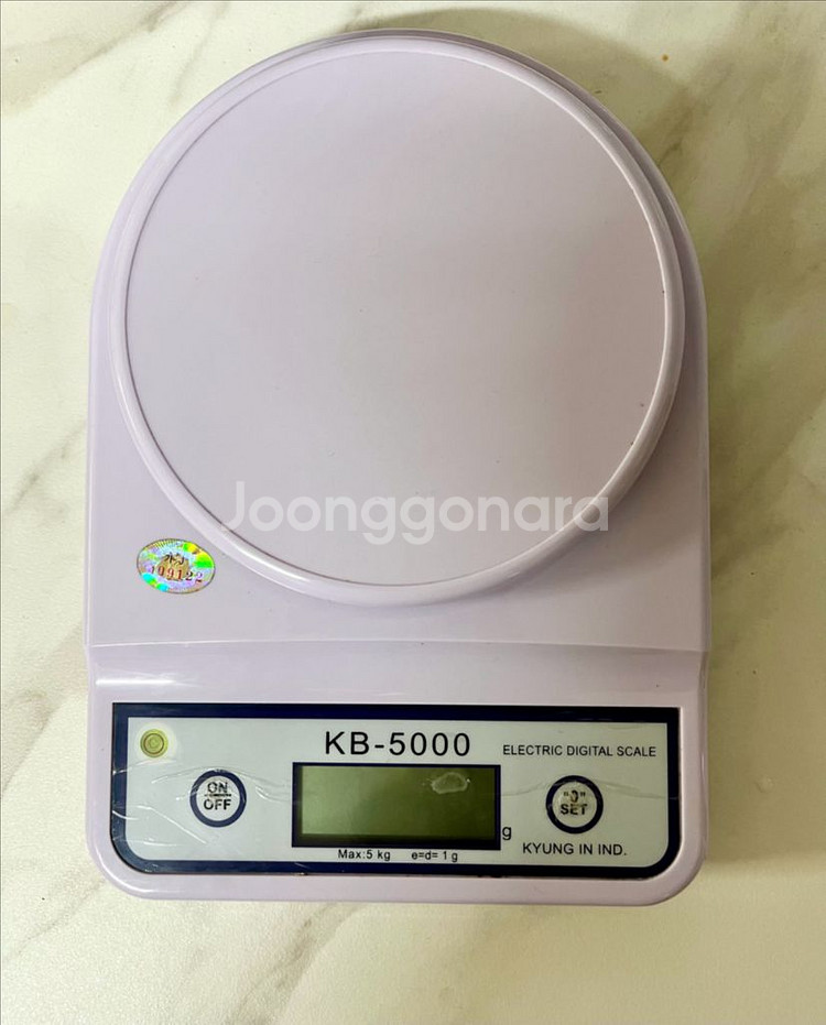 경인산업 베이킹 주방용 전자저울 5kg--0