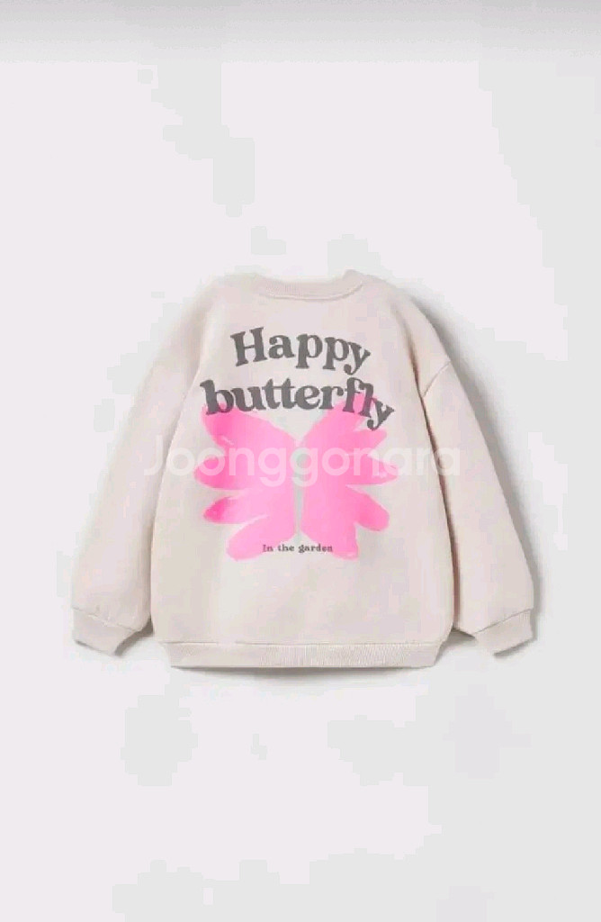 자라키즈 네온 버터플라이 스웨트셔츠 4-5y 새상품--1