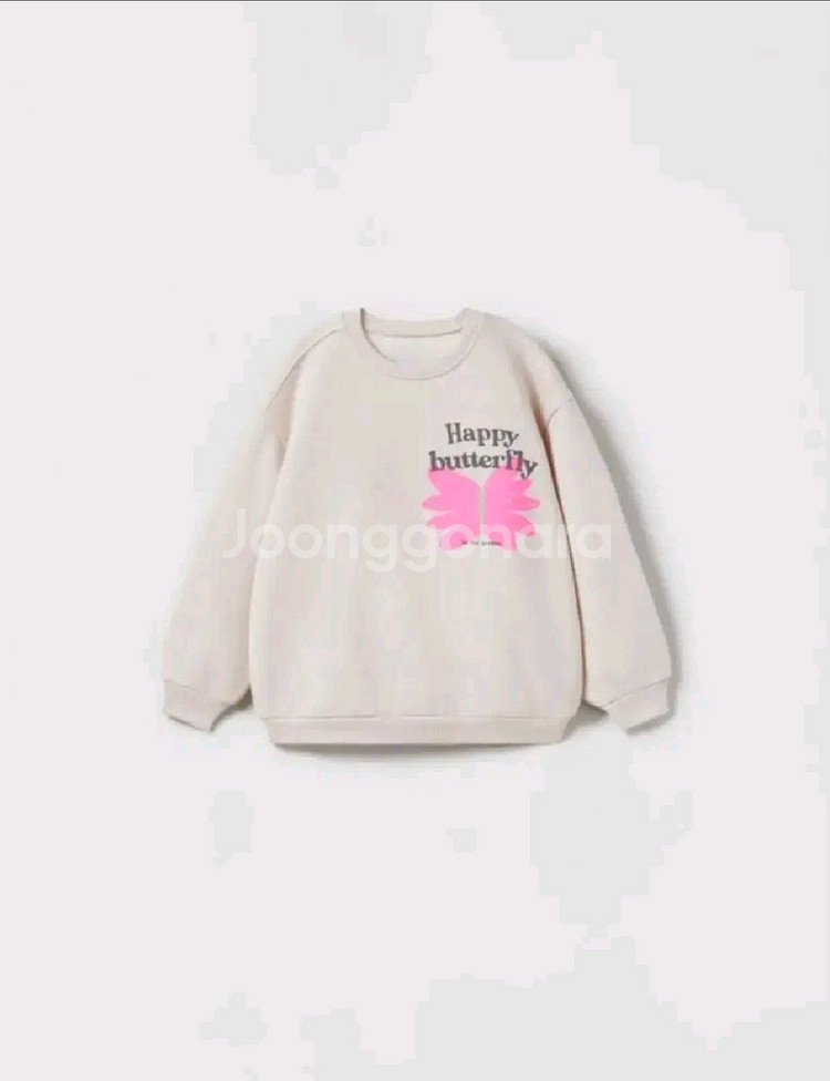 자라키즈 네온 버터플라이 스웨트셔츠 4-5y 새상품--0