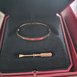 까르띠에 러브팔찌 스몰 로즈골드 16호