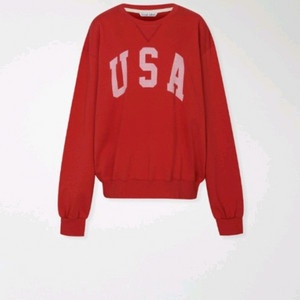 프레쉬라벨 USA 맨투맨 레드