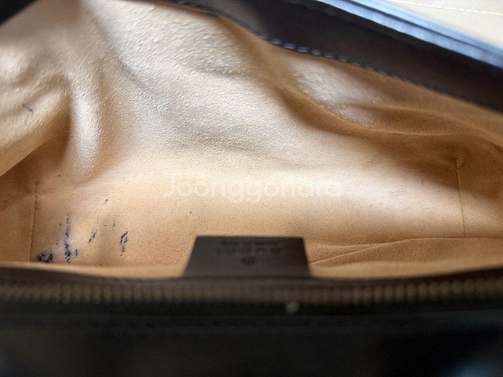 구찌 GG 마몽 마틀라세 체인 숄더백 스몰 블랙--9