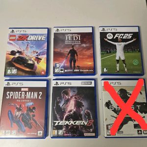 플스5 Fc25,철권8, 스파2, 제다이, 쓰시마,2k