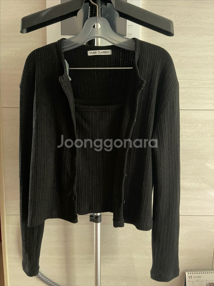 [새상품]오버클래식 나시 가디건 세트--0