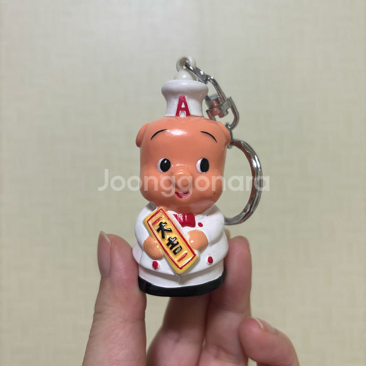 고전 빈티지 요리사돼지 키링--0