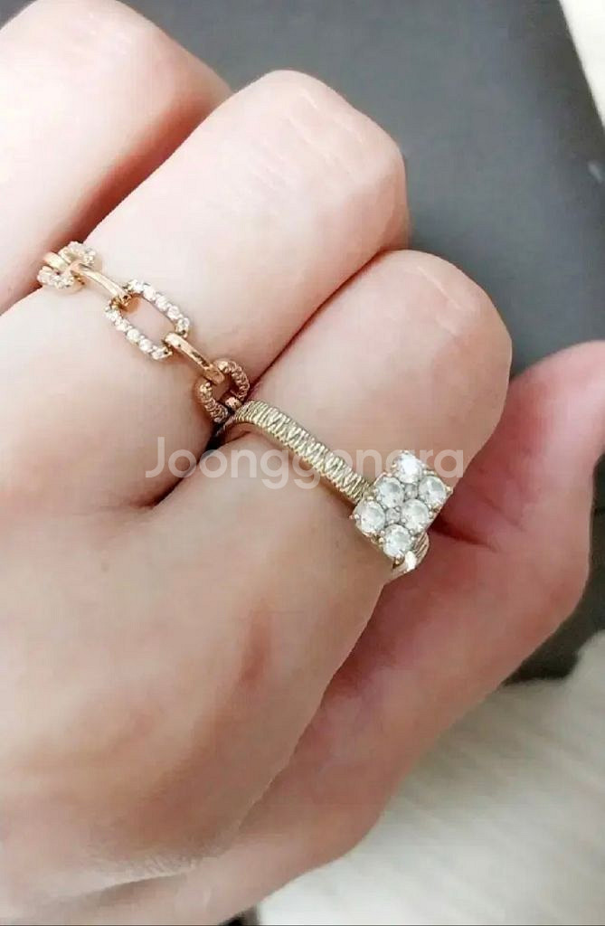 18k리얼화이트 스지반지 (12호)--2