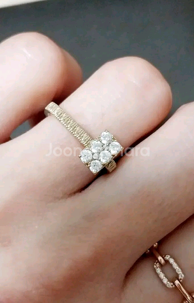 18k리얼화이트 스지반지 (12호)--3