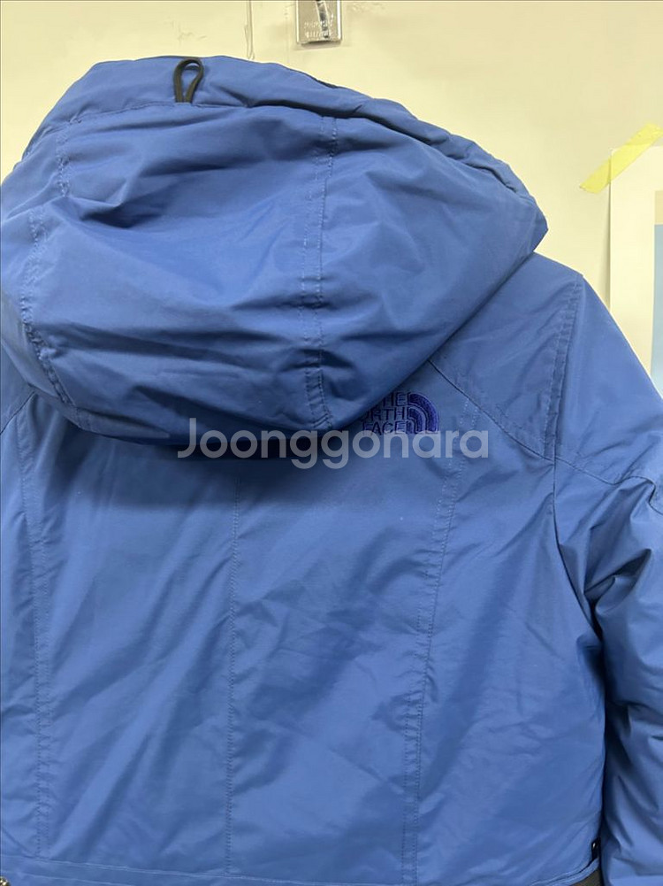 노스페이스 여성 덕다운 롱패딩 90 파란색--3