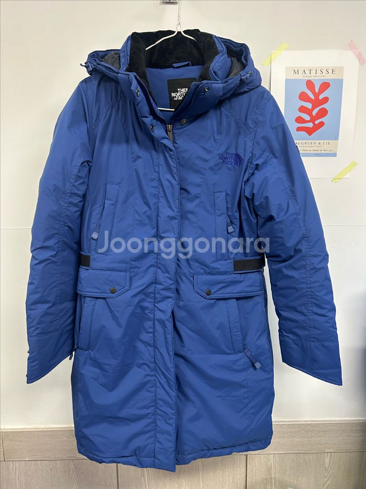노스페이스 여성 덕다운 롱패딩 90 파란색--0