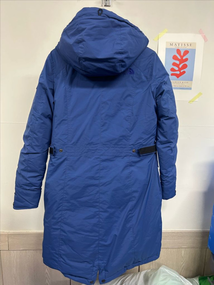 노스페이스 여성 덕다운 롱패딩 90 파란색--2