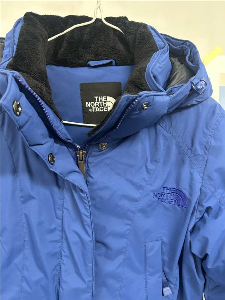 노스페이스 여성 덕다운 롱패딩 90 파란색--1