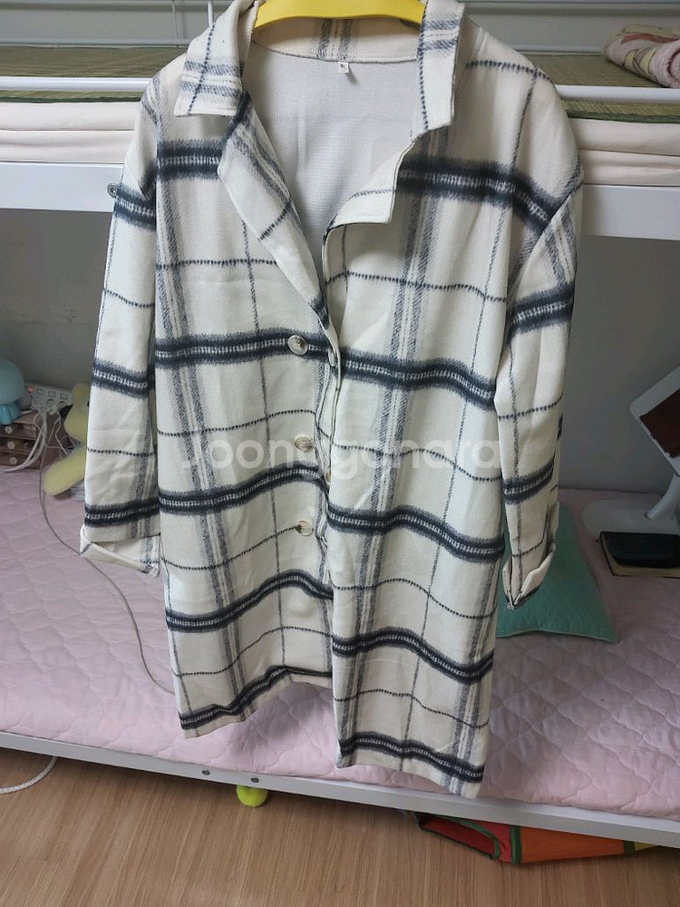 체크 탄탄코트--3