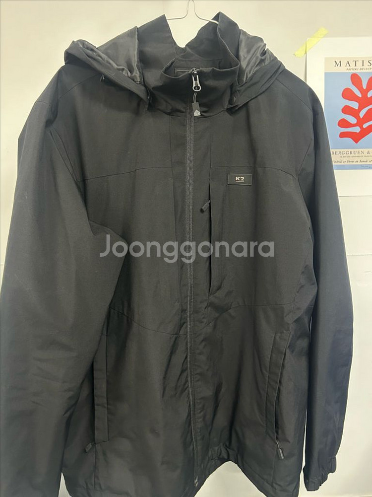 K2 남성 후드 바람막이 자켓 110 블랙--1