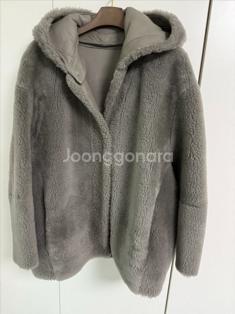 한섬 래트 양가죽 후리스 자켓--0