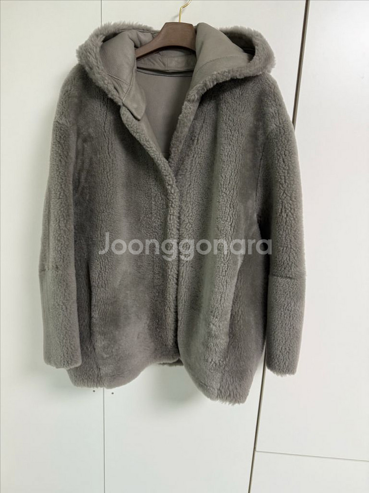 한섬 래트 양가죽 후리스 자켓--1