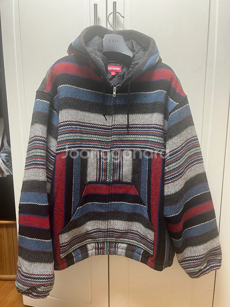 25년 슈프림 우븐 스트라이프 후드 자켓 XL (새제품--6