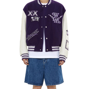 [50]우영미 20주년 바시티 자켓 바이올렛