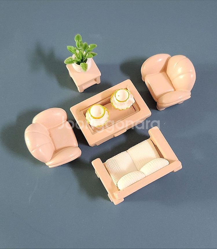 새상품)미니어처 쇼파 테이블 세트 일괄인테리어소품--0