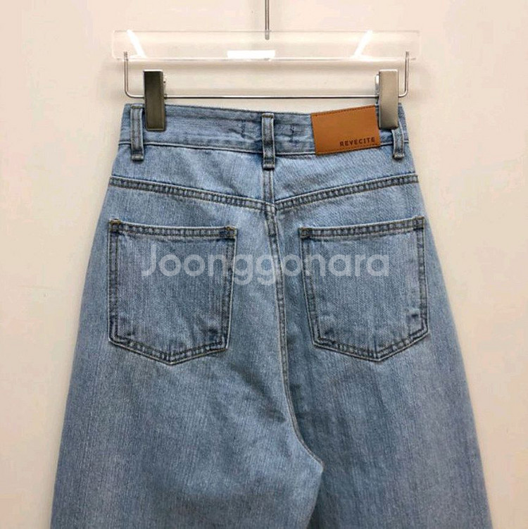 레브시티 핀턱 와이드 데님 팬츠 청바지--5