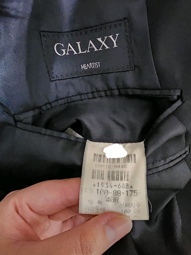 갤럭시 남성 블랙 양복 정장 자켓 이미지