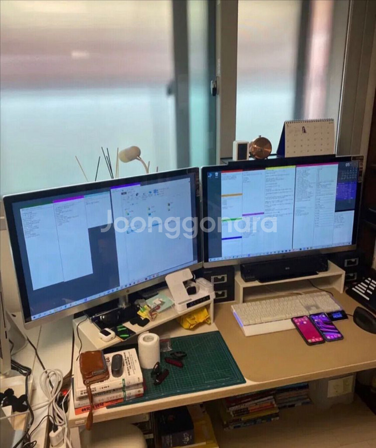 서울 컴퓨터 데스크탑+모니터 2개+키보드/스피커 풀세트--0