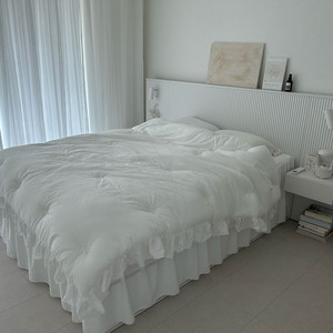 스칸디아 템바보드 침대 프레임 (LED 협탁 포함)