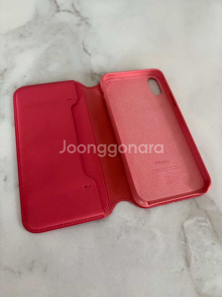 아이폰 X / XS 애플 정품 가죽케이스--1