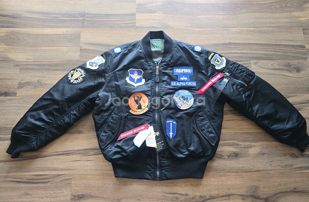 알파인더스트리 [ 한정판 ] MA-1 블랙 XL--1