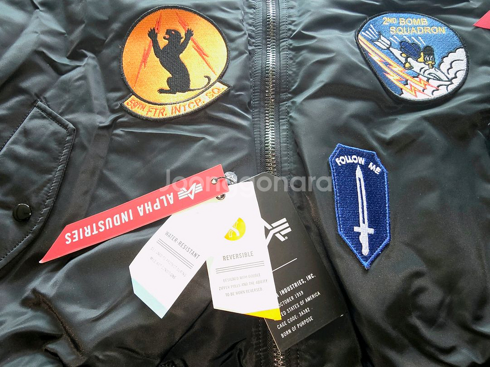 알파인더스트리 [ 한정판 ] MA-1 블랙 XL--2