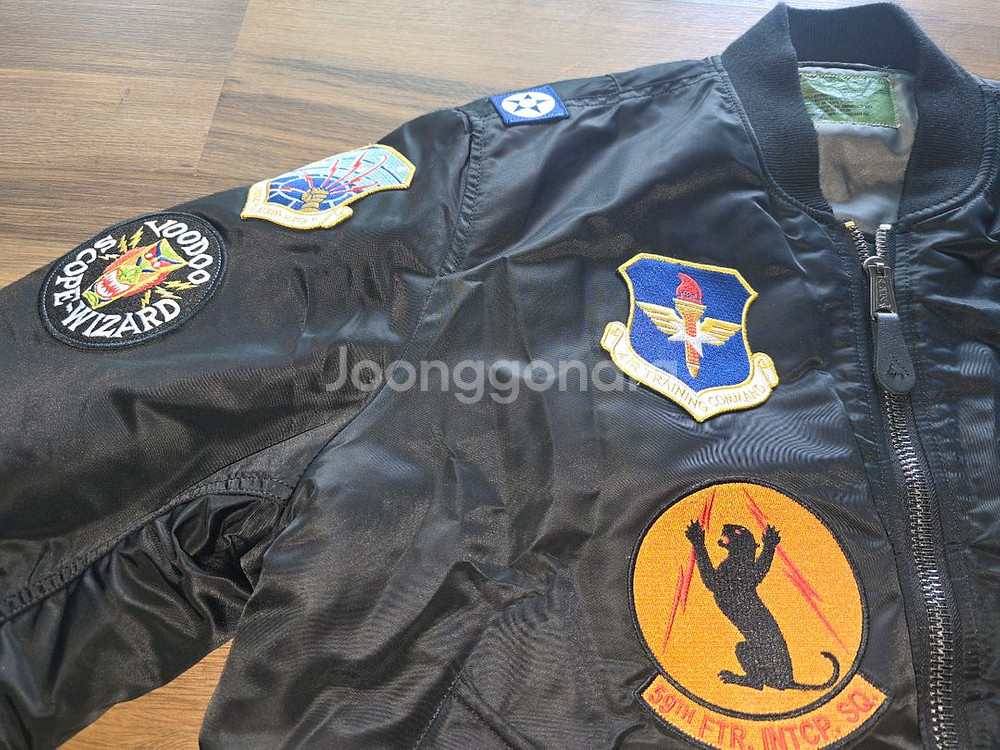 알파인더스트리 [ 한정판 ] MA-1 블랙 XL--3